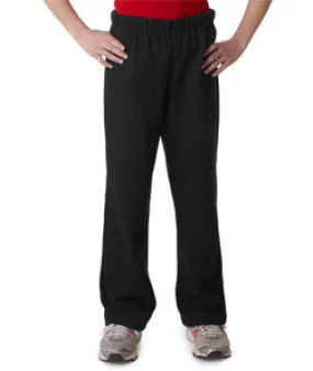 18400B Gildan Youth Heavy BlendOpen Bottom Sweatpants Black