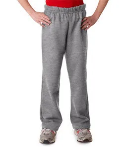 18400B Gildan Youth Heavy BlendOpen Bottom Sweatpants Sport Grey (50/50)