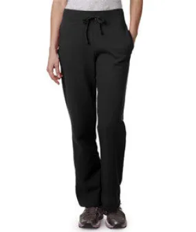 18400FL Gildan Missy Fit Heavy BlendOpen Bottom Sweatpants Black