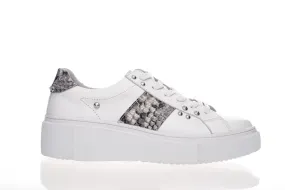 Alfie & Evie Kobe Leather Sneaker white/grey snake