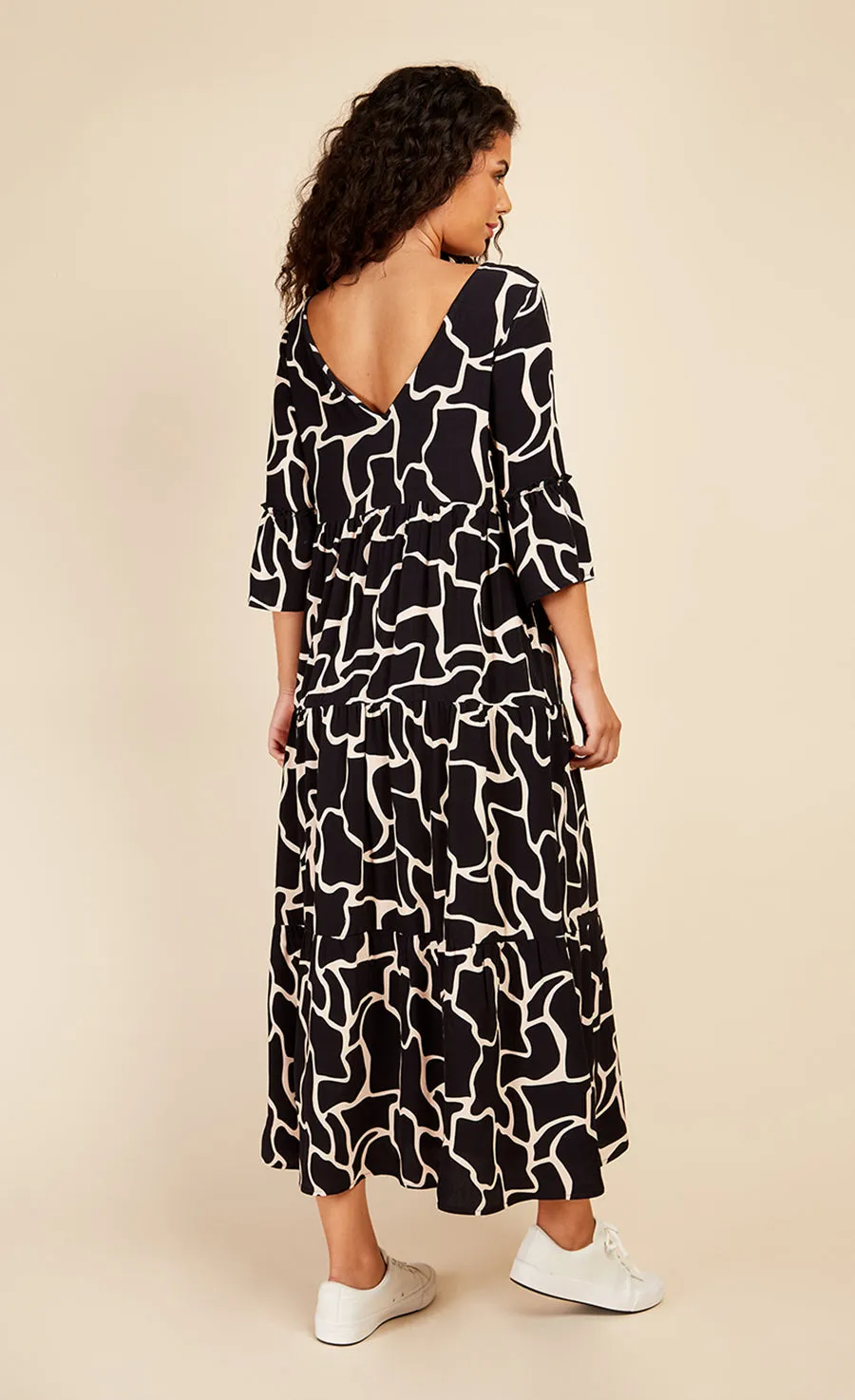 Animal Print Reversible Midaxi Smock Dress