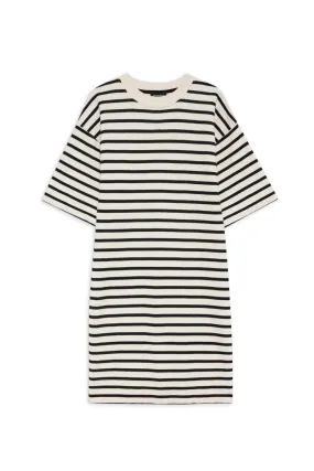 Anine Bing - Mona Dress in Black Stripe French Terry