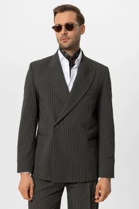 ANT Double-breasted Closure Striped Men's Blazer Jacket - Wentzville