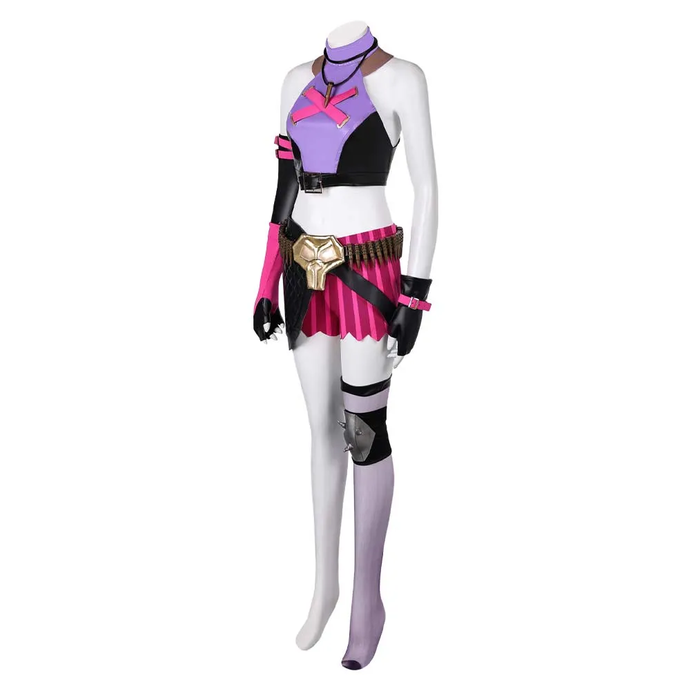 Arcane: League of Legends Season 2 (2024) Jinx Women Purple Outfit Cosplay Costume Outfits Halloween Carnival Suit