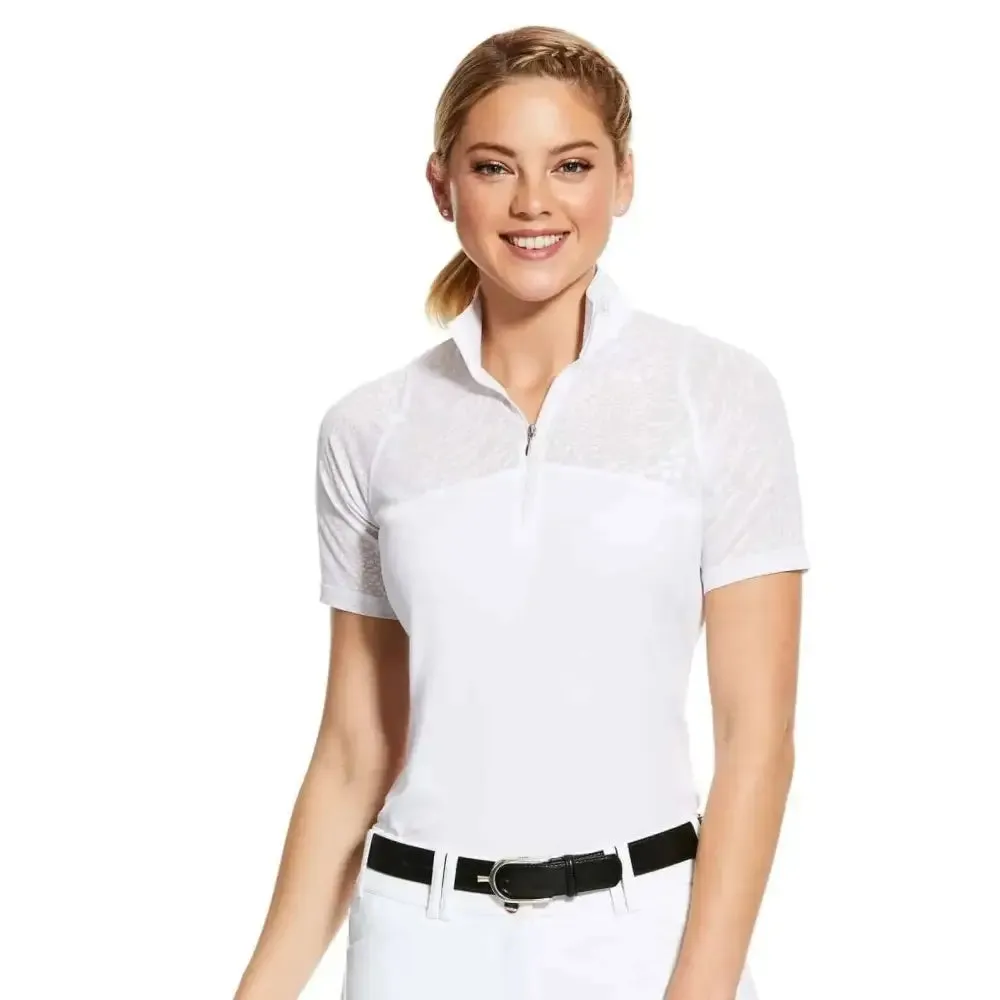 Ariat Womens Airway Zip Short Sleeved Show Shirts