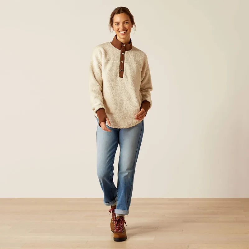 Ariat Women's Doyen Sweatshirt in Natural/Soft Silt