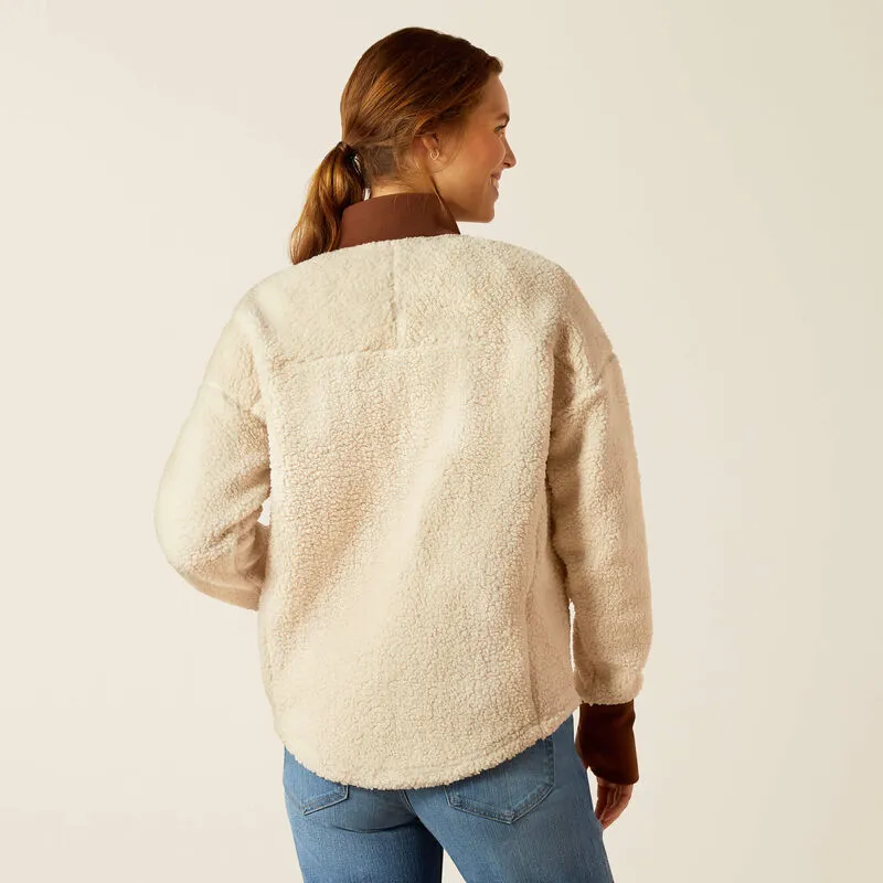 Ariat Women's Doyen Sweatshirt in Natural/Soft Silt