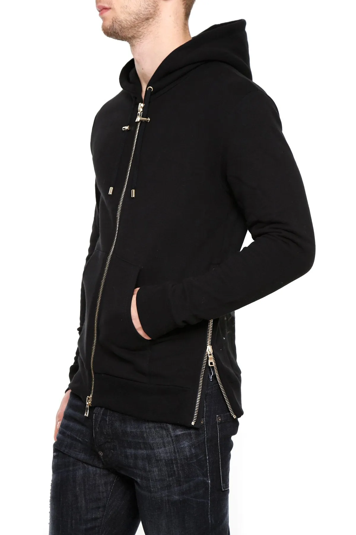 Balmain Tiger Print Zip Hoodie