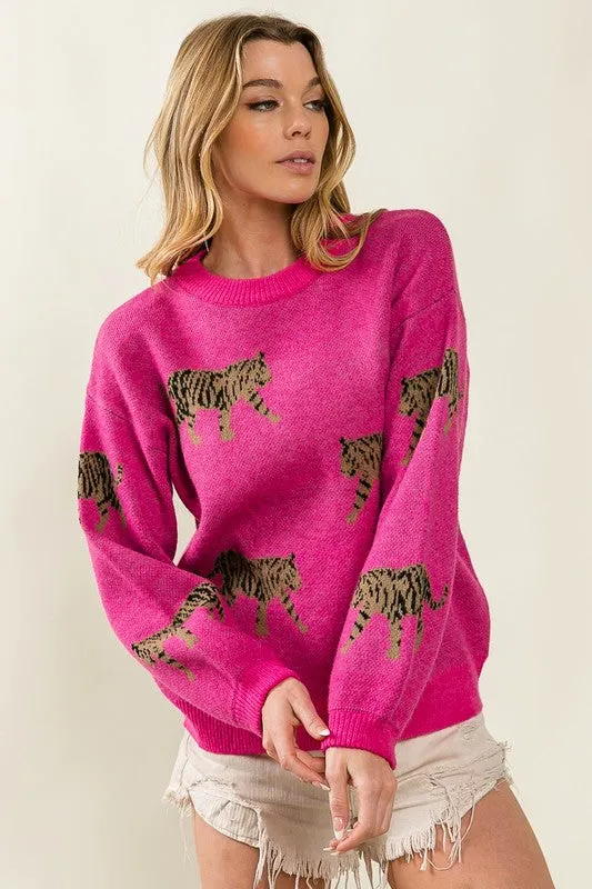 BiBi Tiger Pattern Sweater