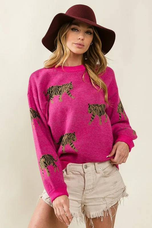BiBi Tiger Pattern Sweater