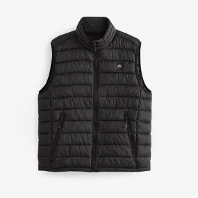 Black Shower Resistant Lightweight Puffer Gilet