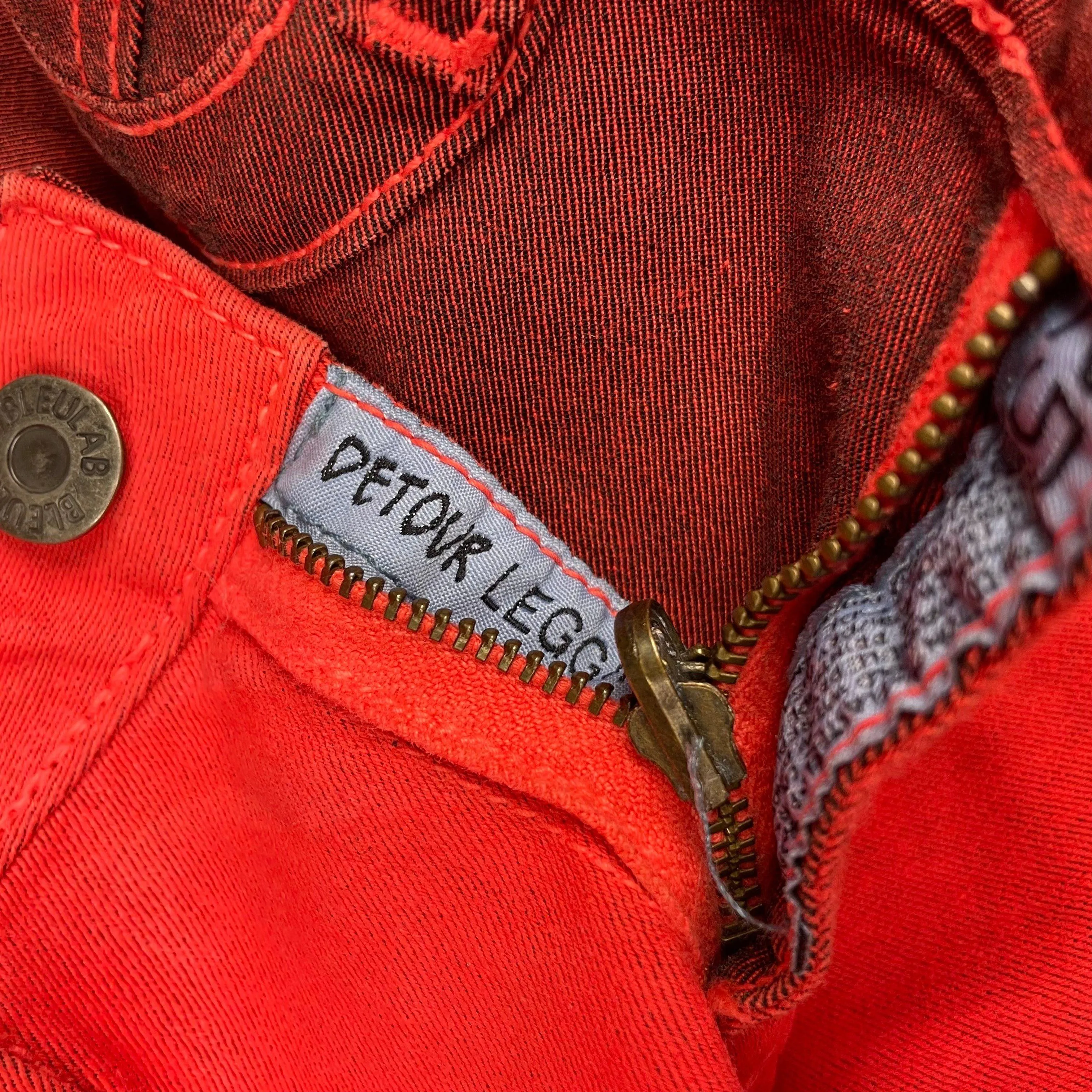 Bleulab USA ‘Detour Leggings’ Fully Reversible Red Skinny Jeans -Size 25