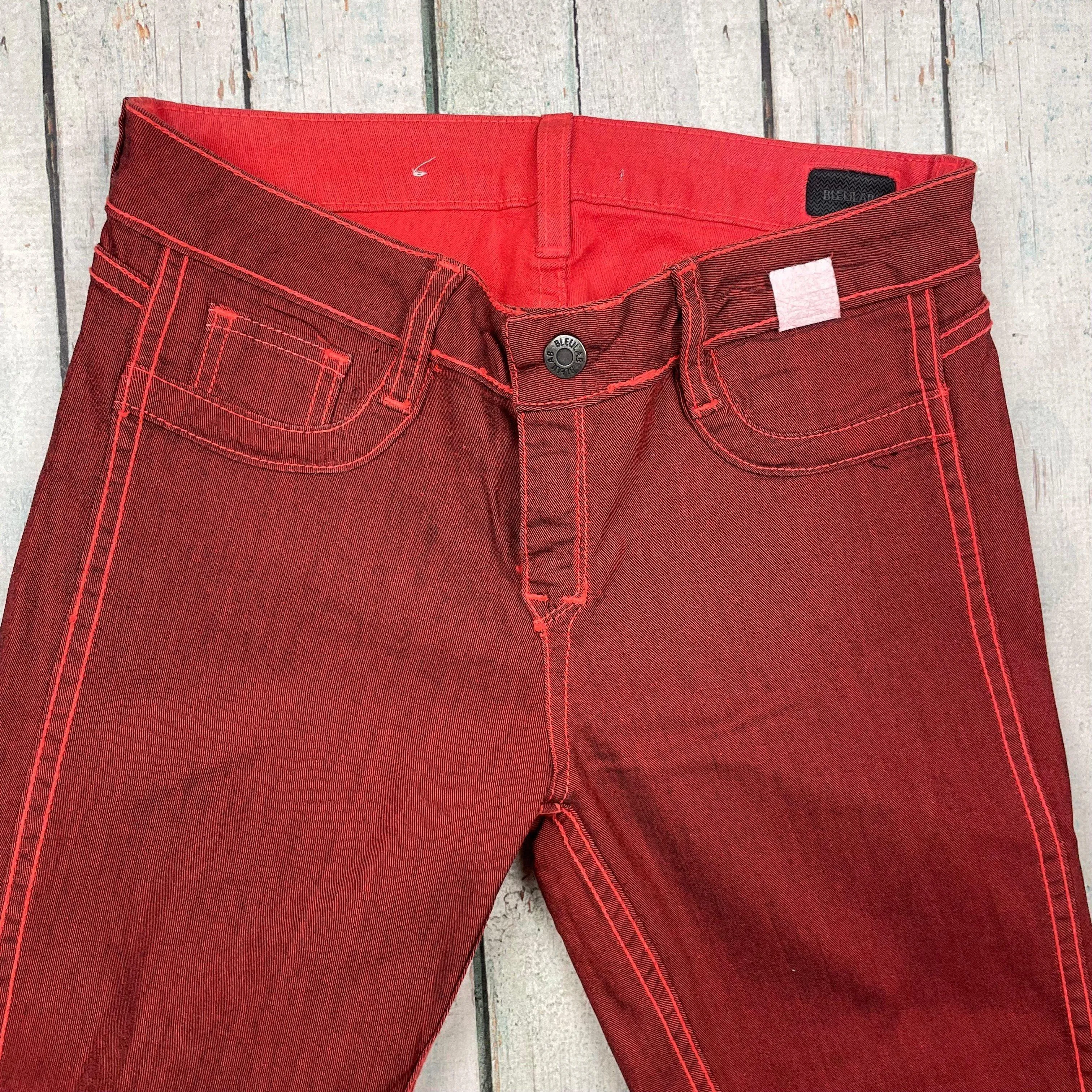 Bleulab USA ‘Detour Leggings’ Fully Reversible Red Skinny Jeans -Size 25