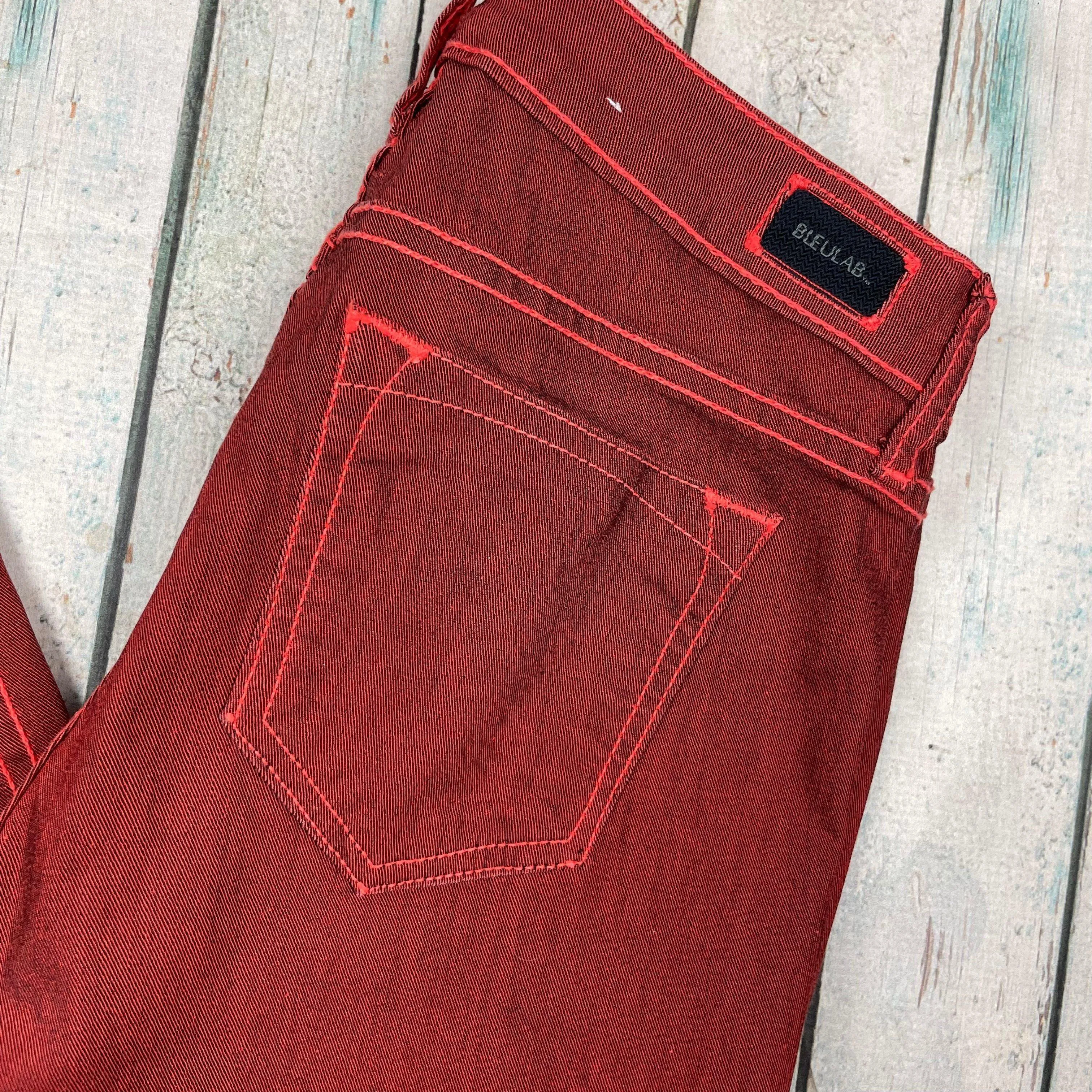 Bleulab USA ‘Detour Leggings’ Fully Reversible Red Skinny Jeans -Size 25