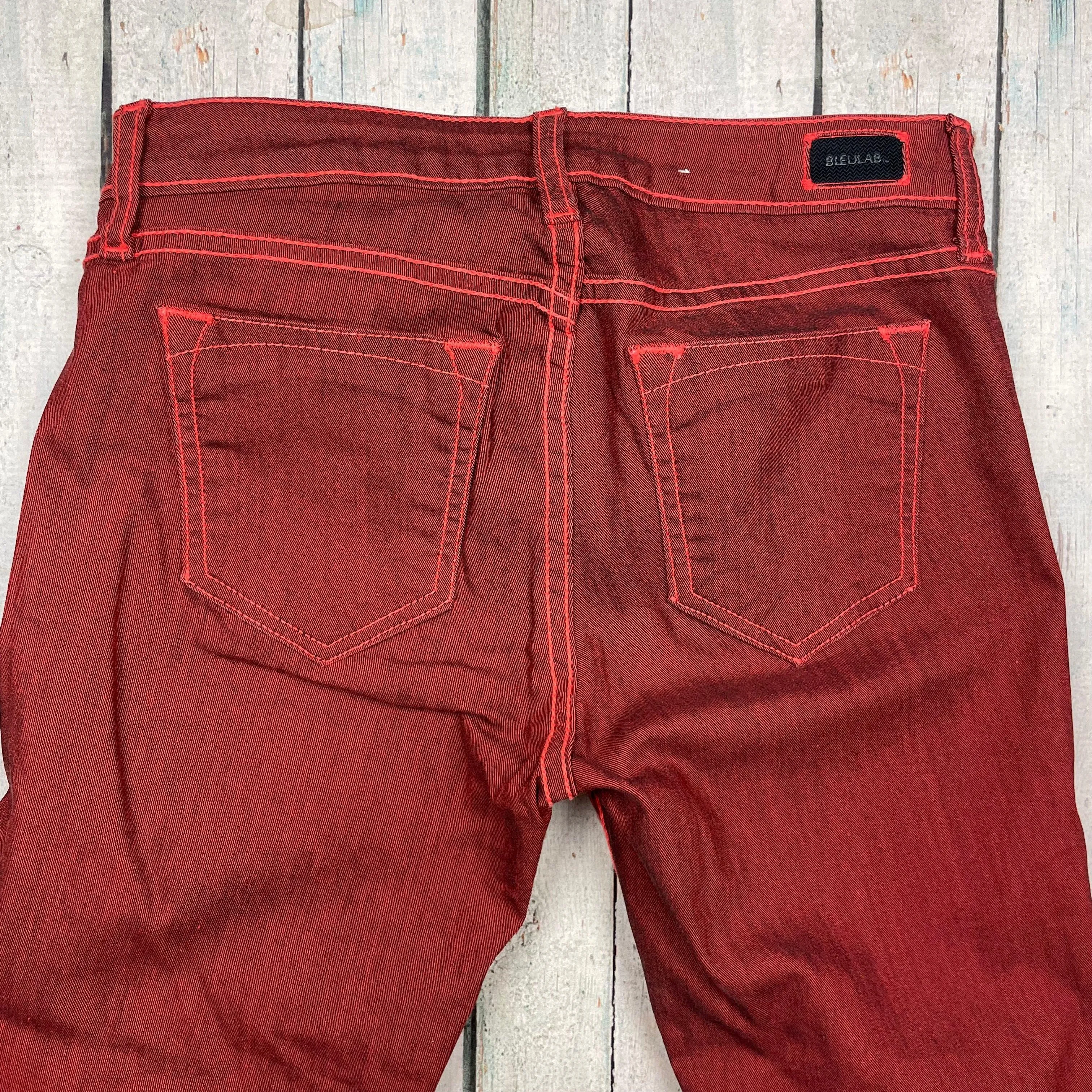 Bleulab USA ‘Detour Leggings’ Fully Reversible Red Skinny Jeans -Size 25