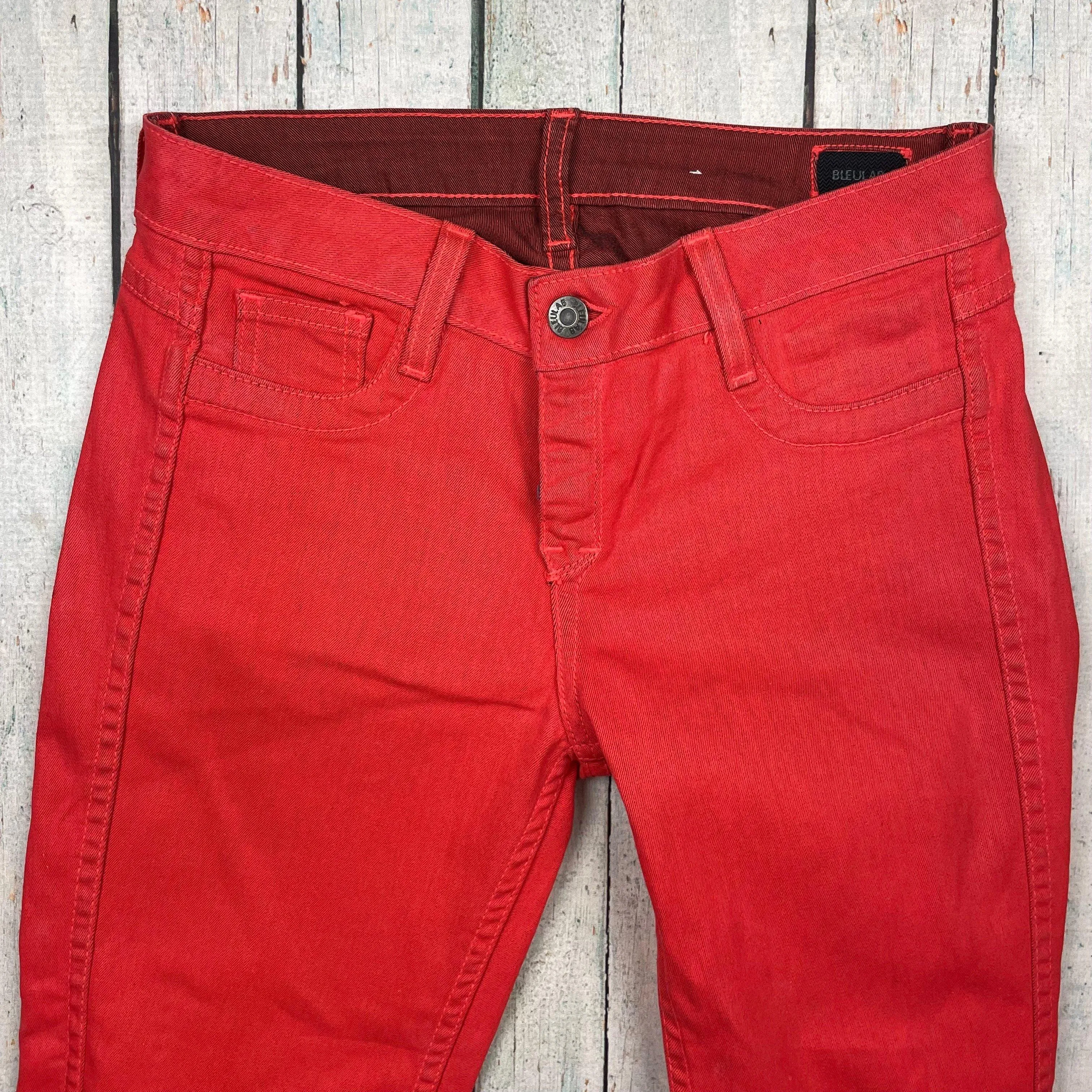 Bleulab USA ‘Detour Leggings’ Fully Reversible Red Skinny Jeans -Size 25