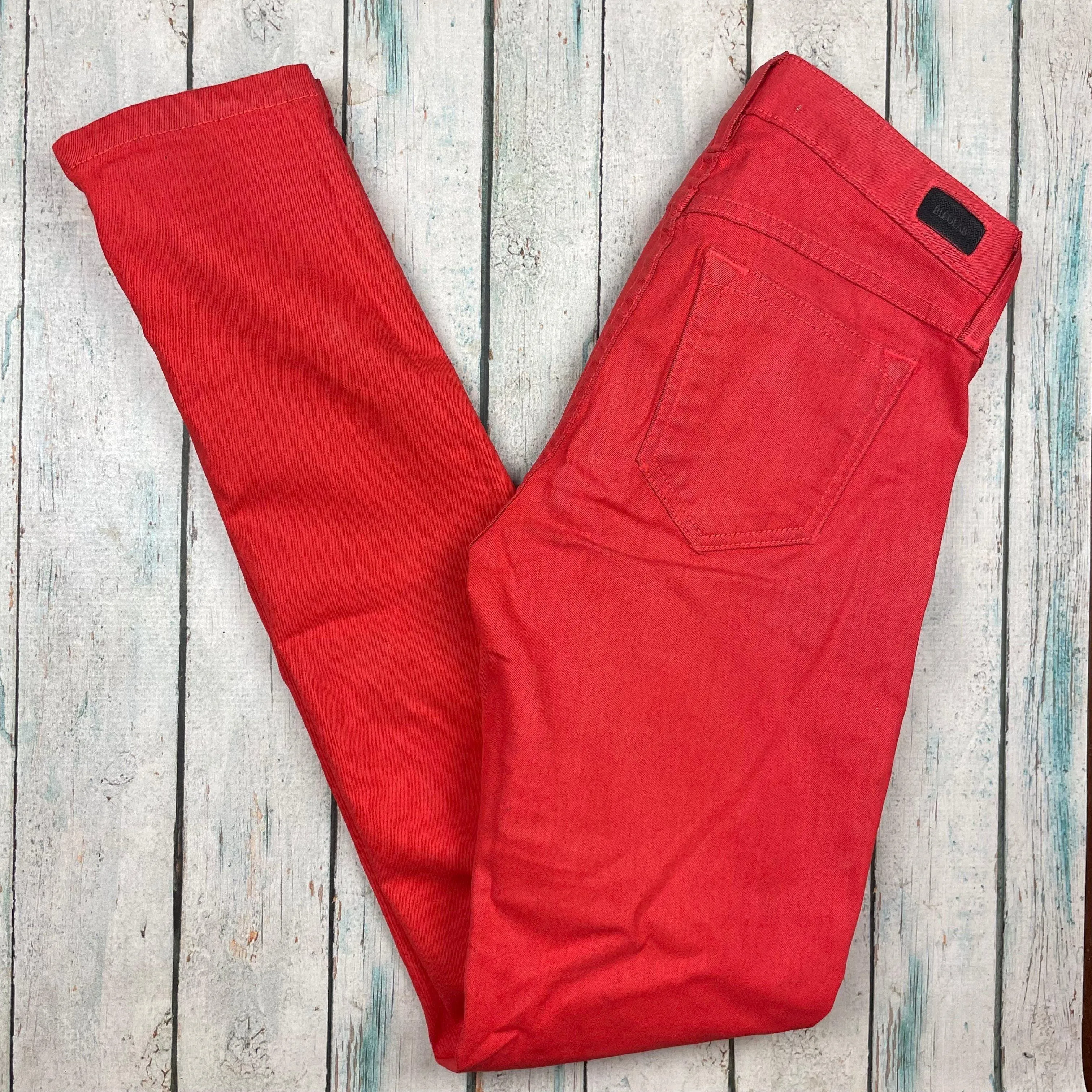 Bleulab USA ‘Detour Leggings’ Fully Reversible Red Skinny Jeans -Size 25