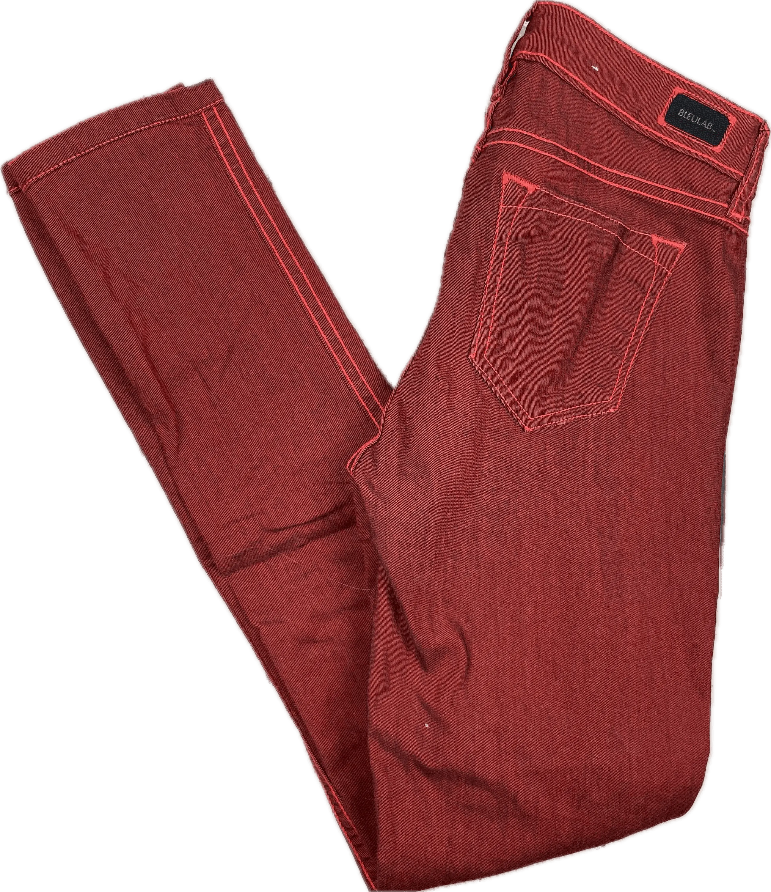 Bleulab USA ‘Detour Leggings’ Fully Reversible Red Skinny Jeans -Size 25