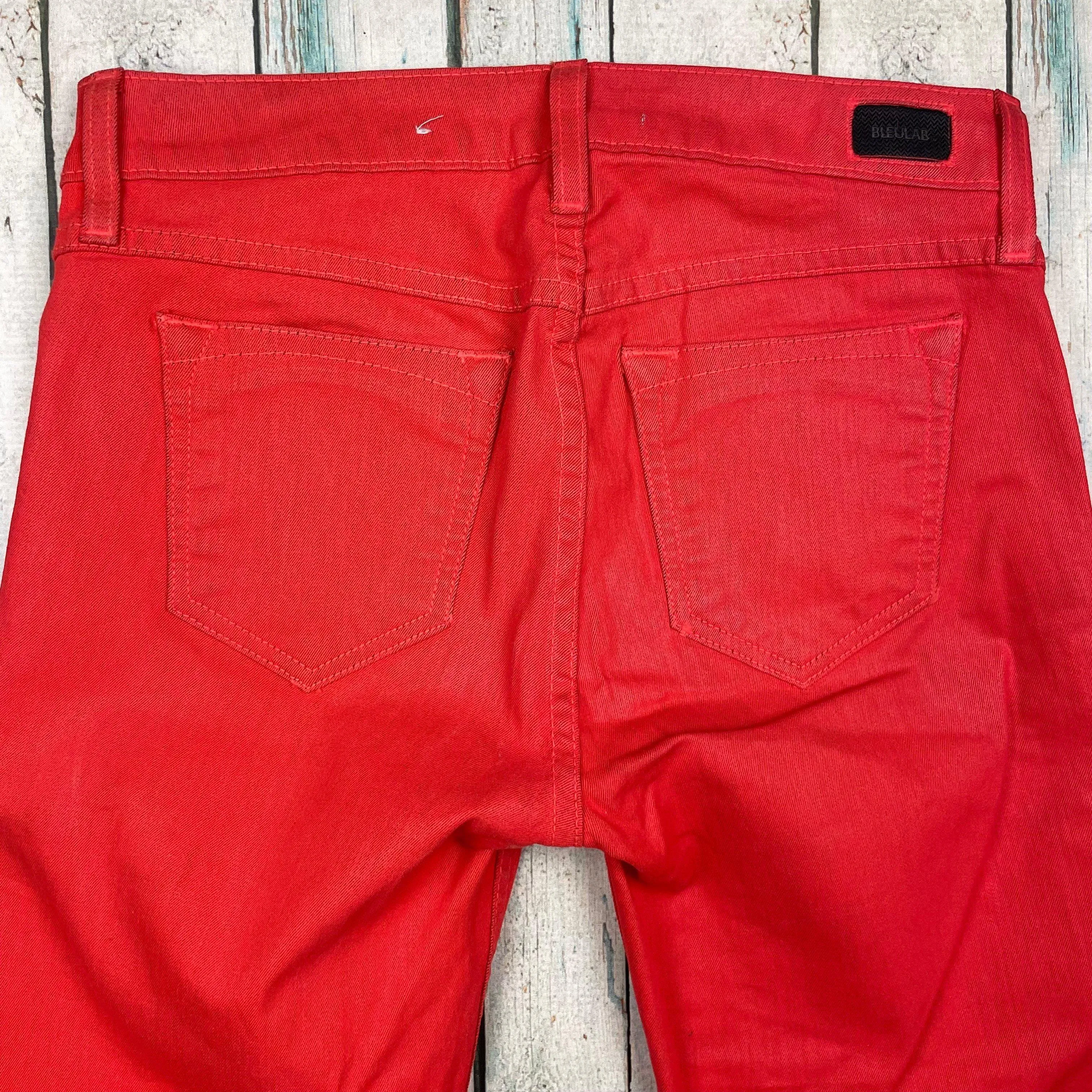 Bleulab USA ‘Detour Leggings’ Fully Reversible Red Skinny Jeans -Size 25