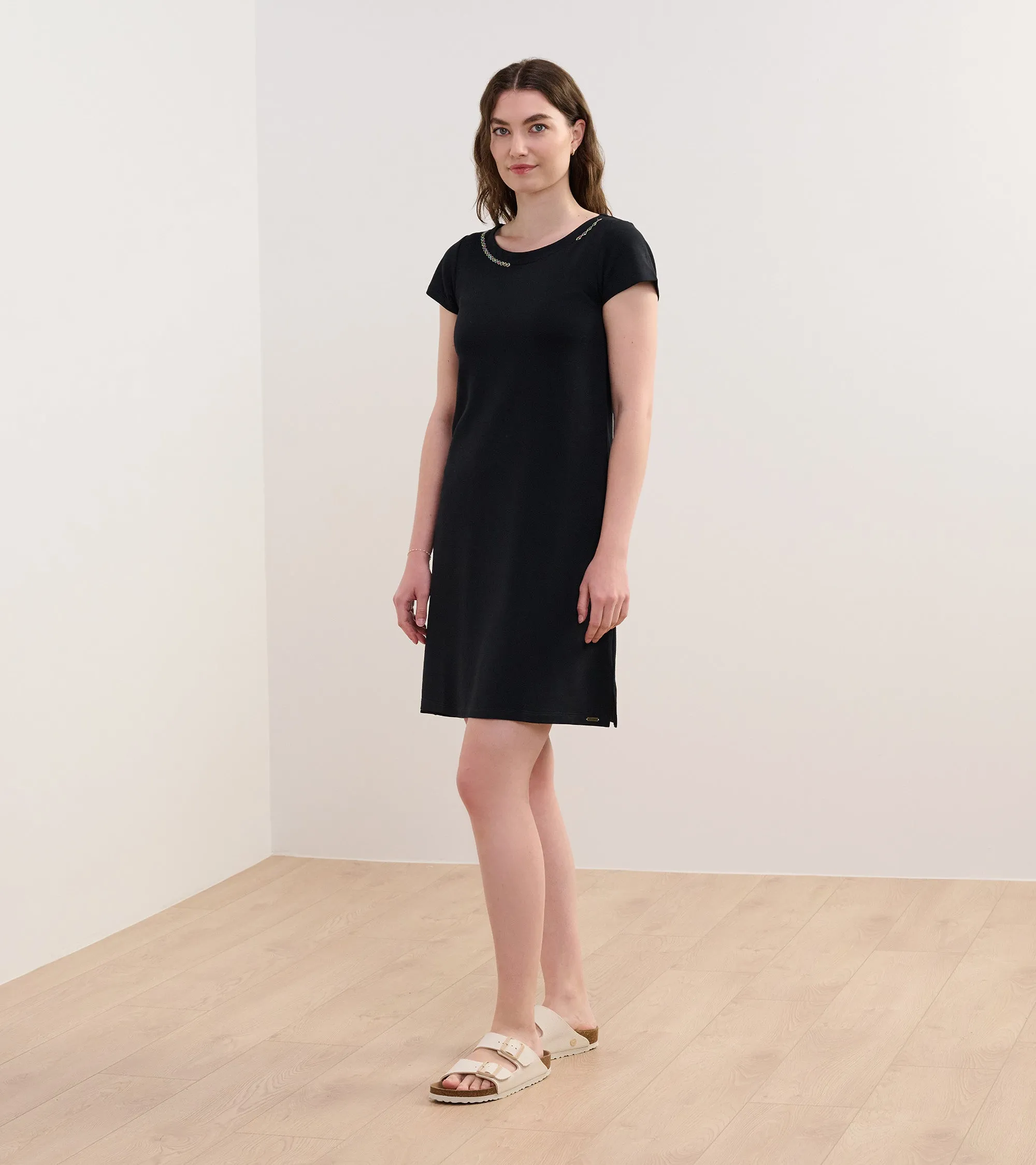 Brooke Dress - Black French Terry