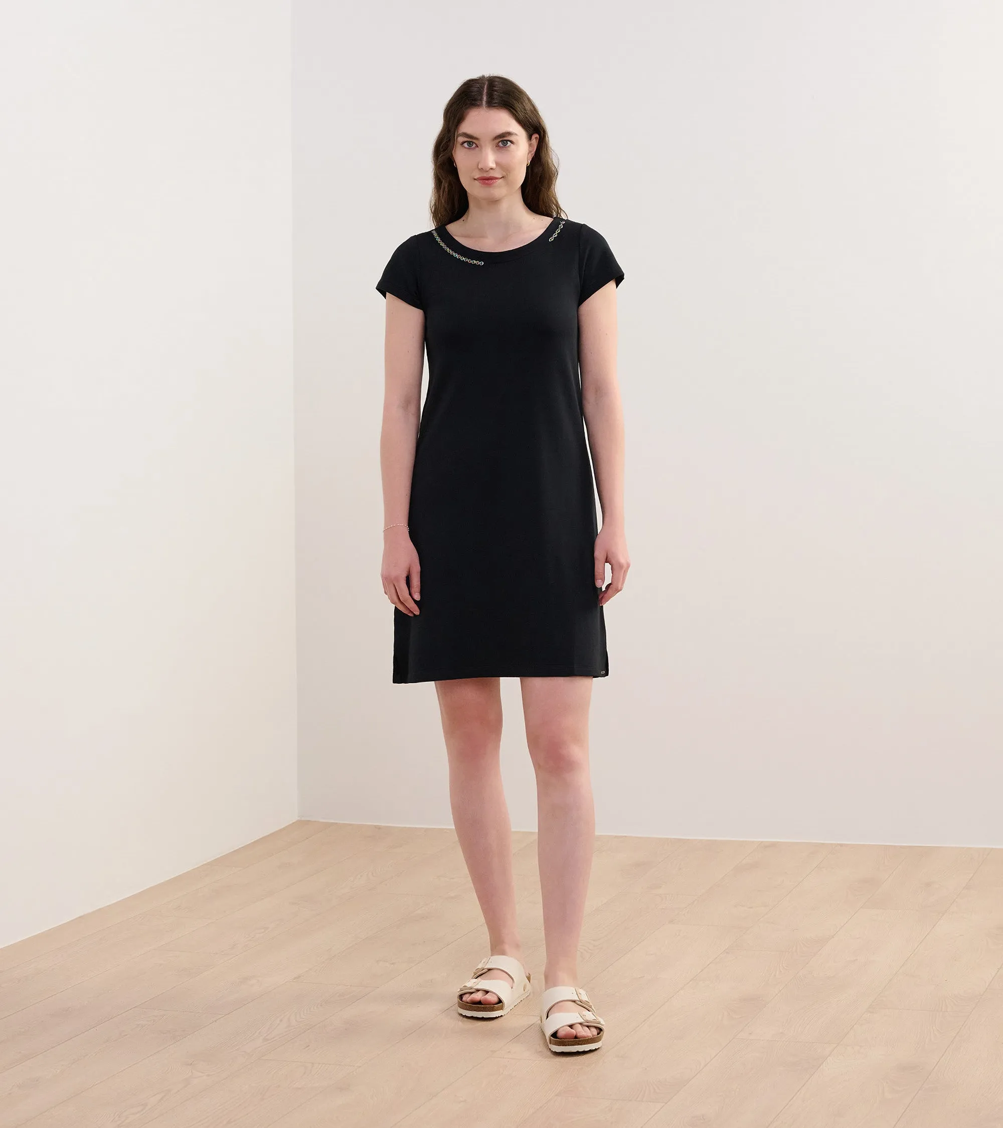 Brooke Dress - Black French Terry