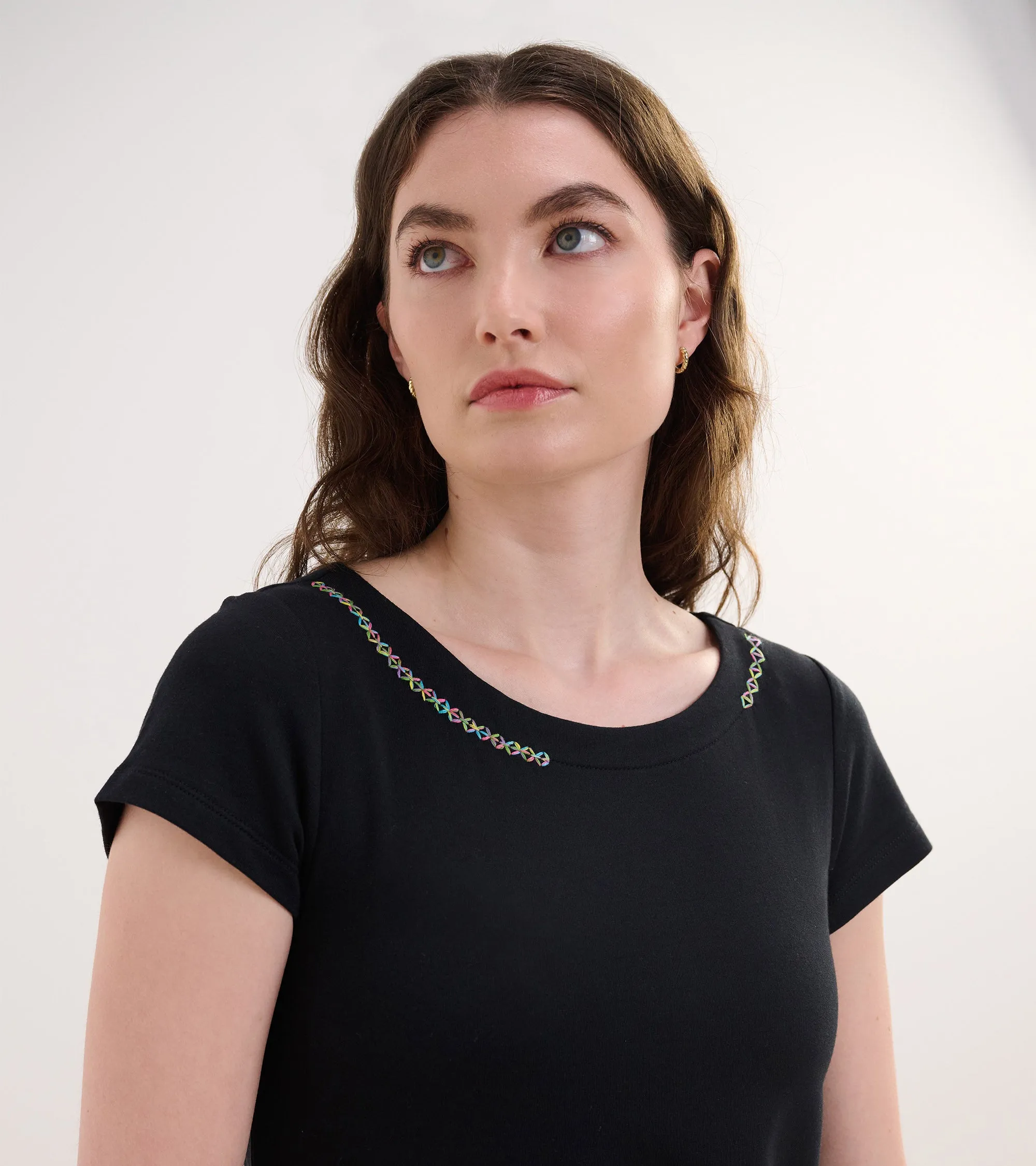 Brooke Dress - Black French Terry