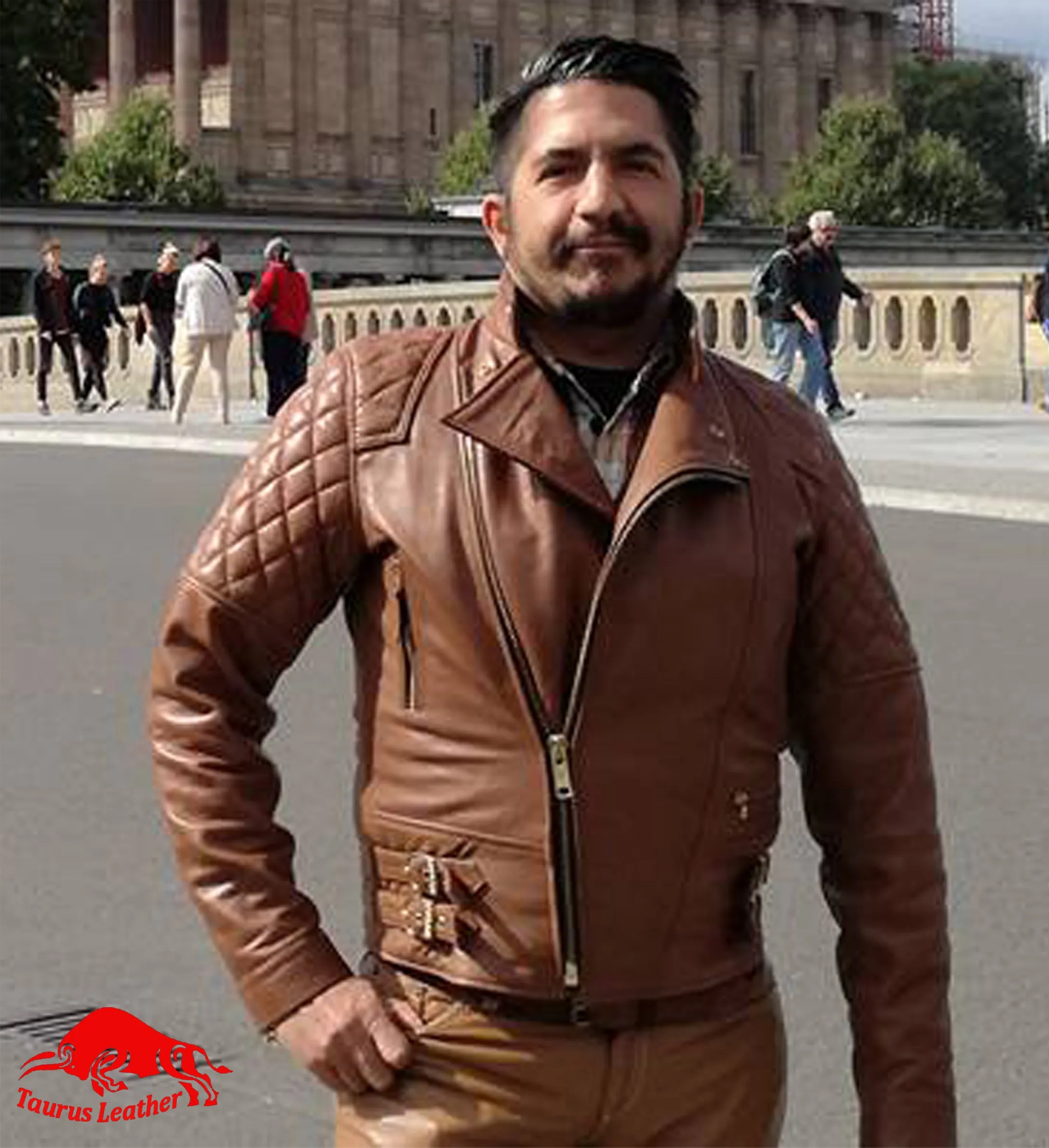 Brown cow leather jackets