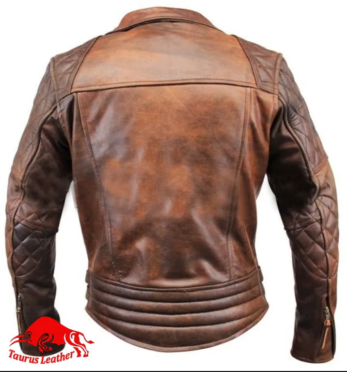 Brown cow leather jackets