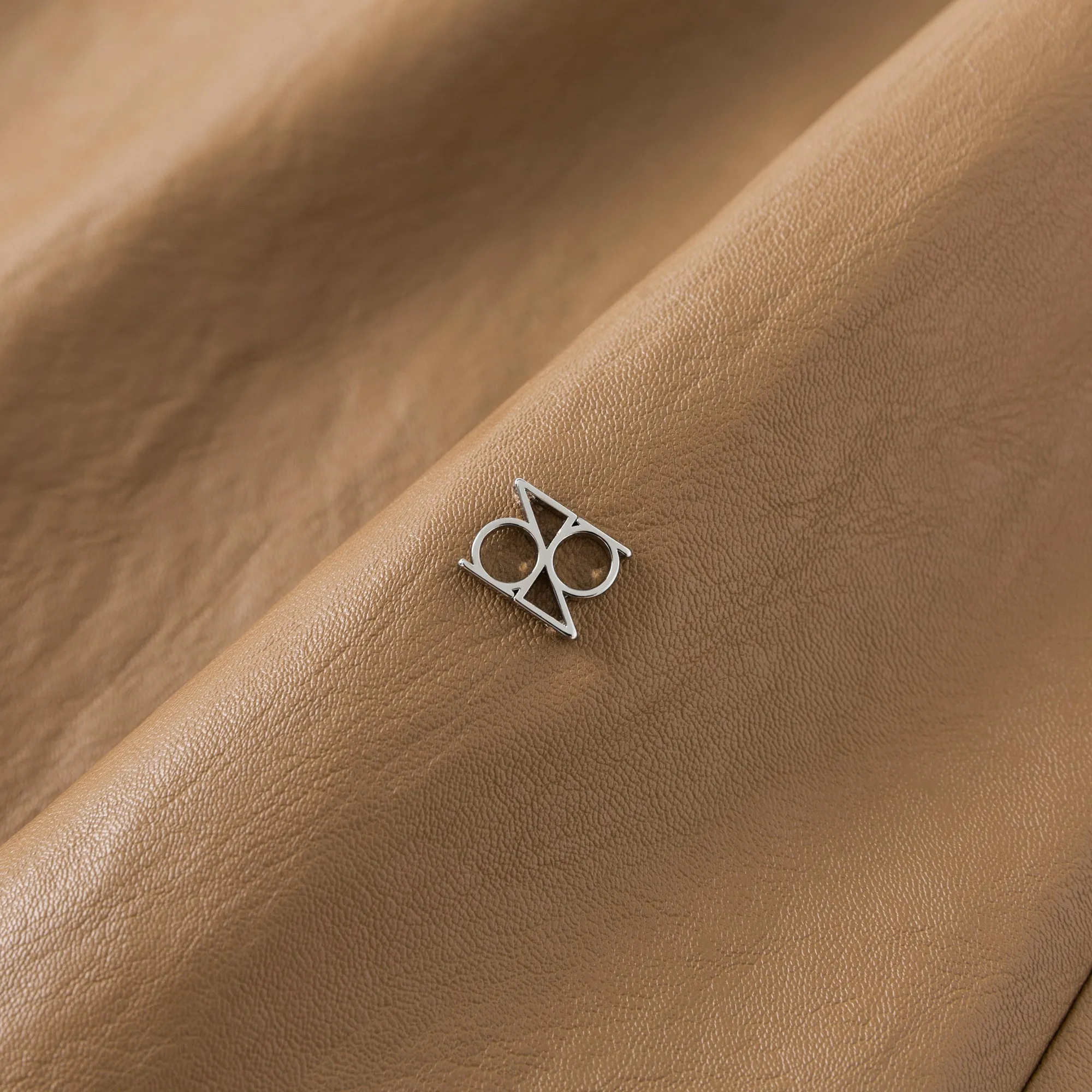 Brown Recycled Leather Mini Skirt