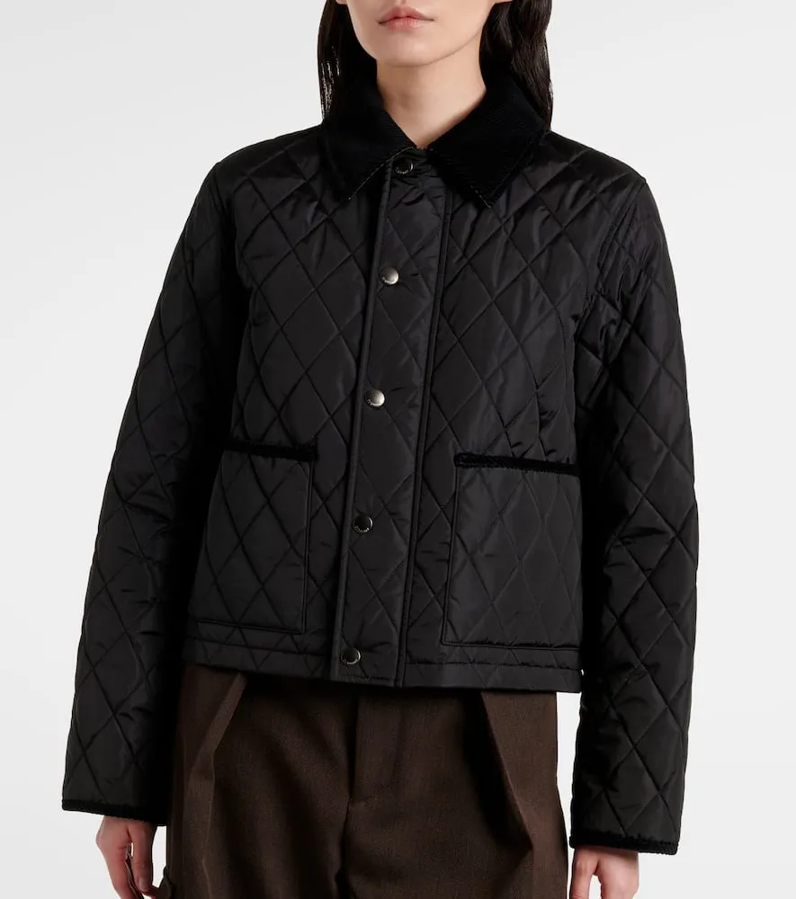 Burberry Burberry Check quilted jacket