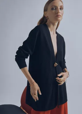 Cardigan with eyelets detail