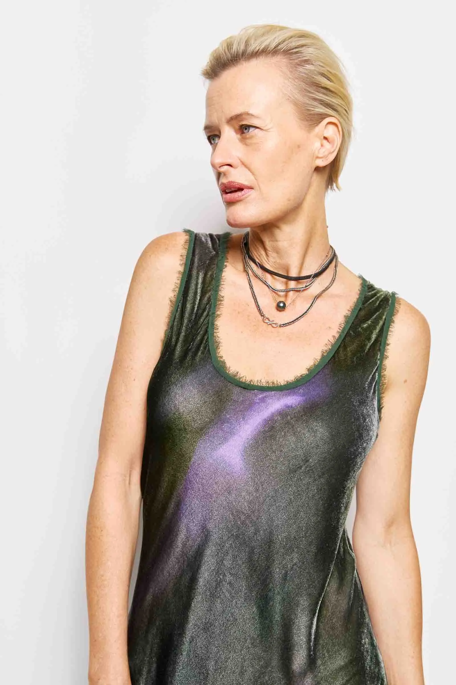 caron mist print dress