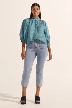 college jean - washed denim