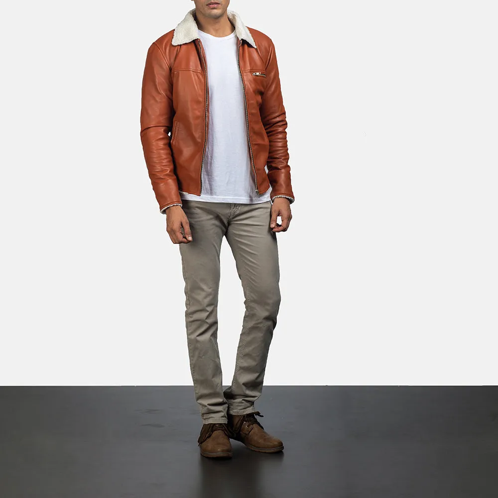 Dan Frost Tan Shearling Jacket Up to 5XL