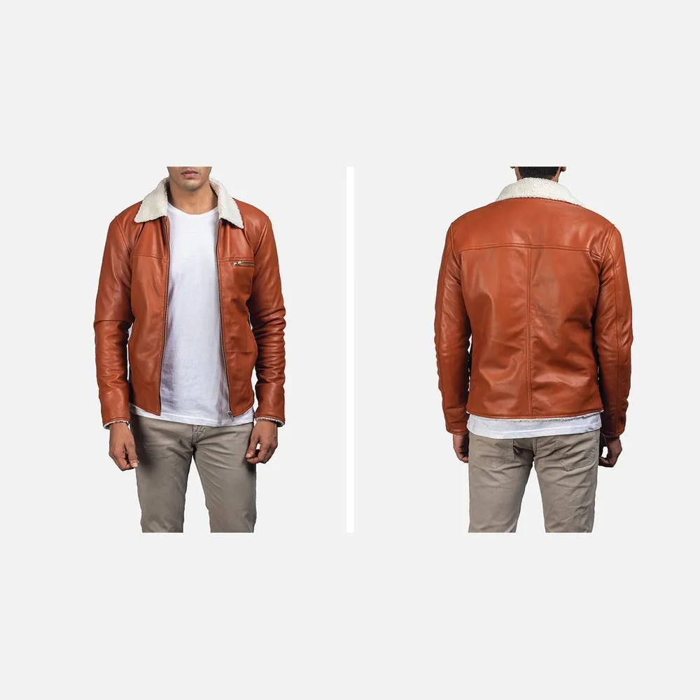 Dan Frost Tan Shearling Jacket Up to 5XL