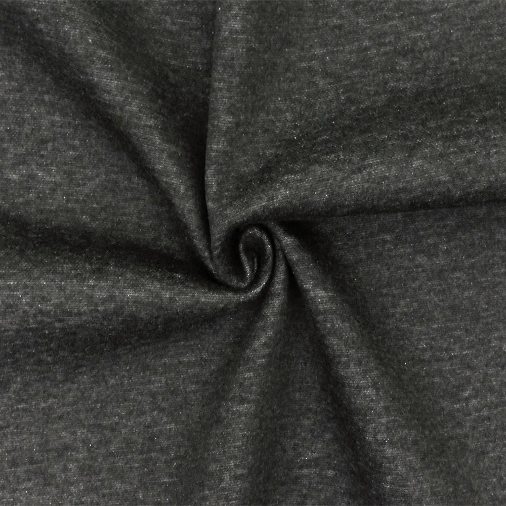 Dark-Heather Gray Reversible Stretch Double Knit Fabric