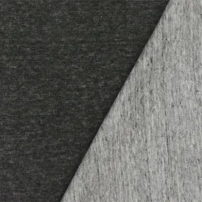 Dark-Heather Gray Reversible Stretch Double Knit Fabric
