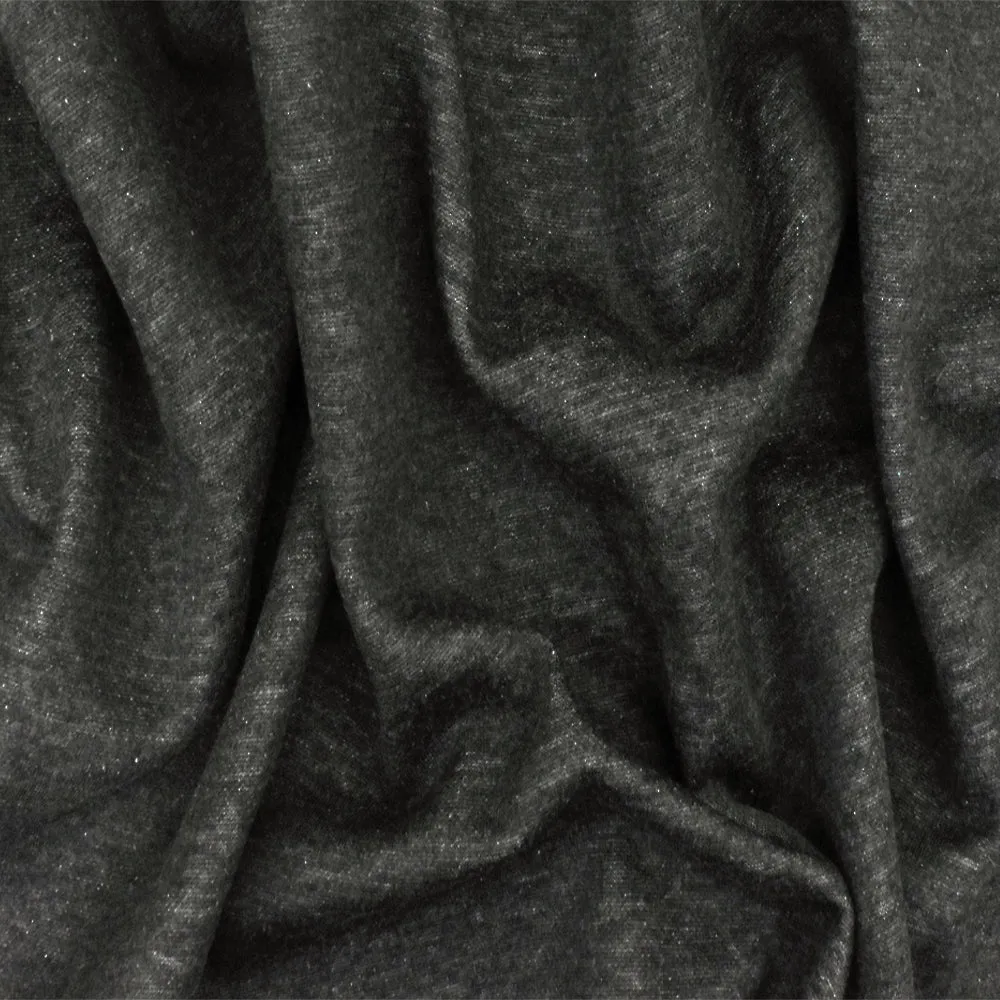Dark-Heather Gray Reversible Stretch Double Knit Fabric