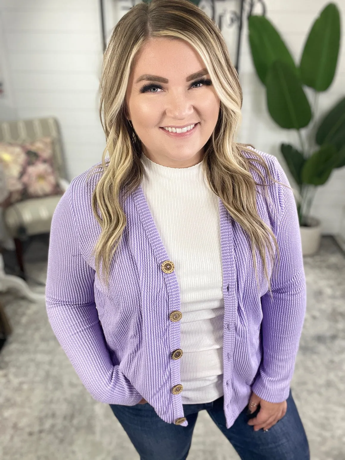 Dilly Dally Ribbed Cardigan