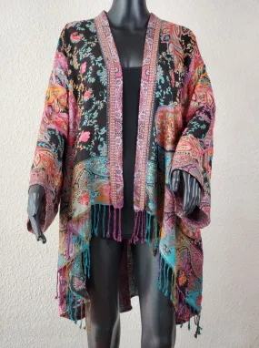 Embroidered Multi Woven Fringe Jacket