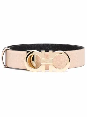 Ferragamo Reversible Leather Hammered-Effect Belt