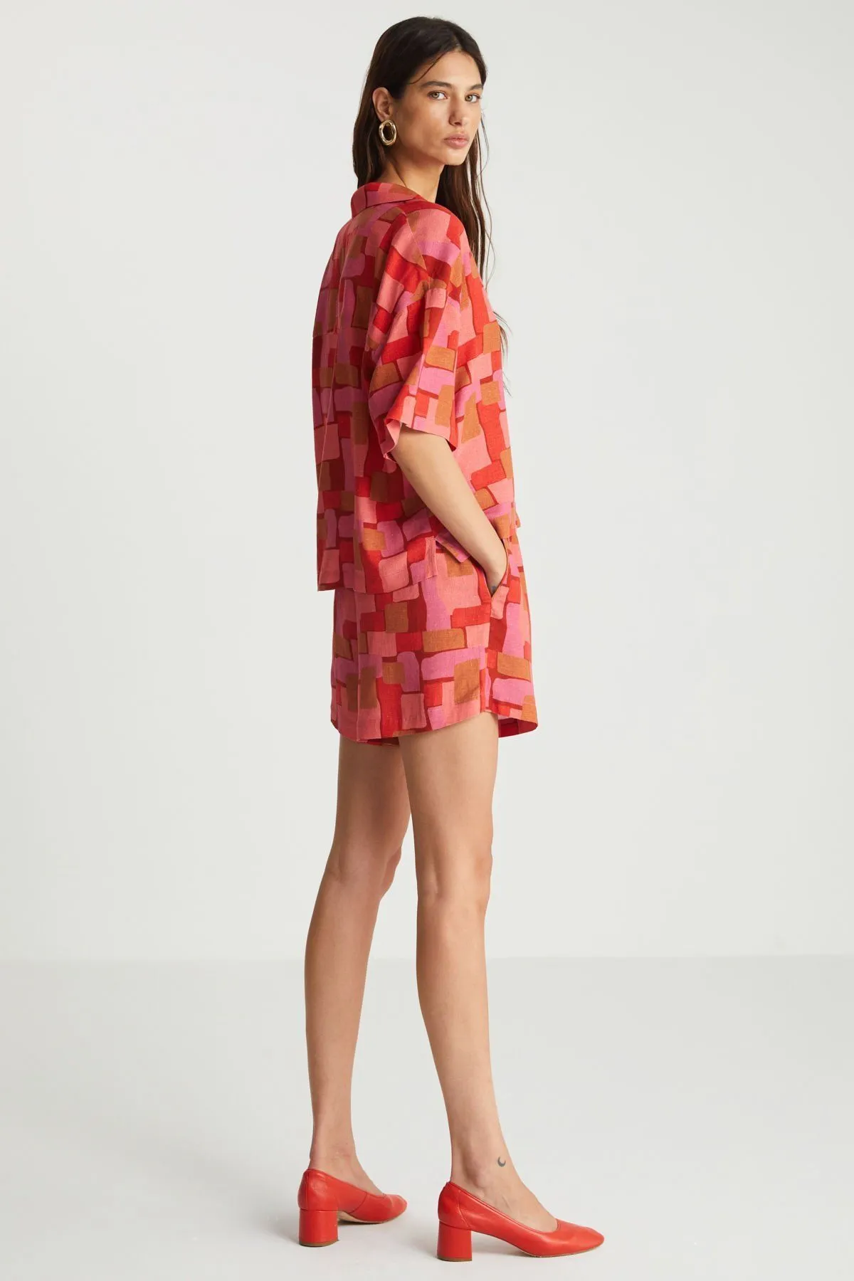 Geometric Patterned Multicolor Shorts