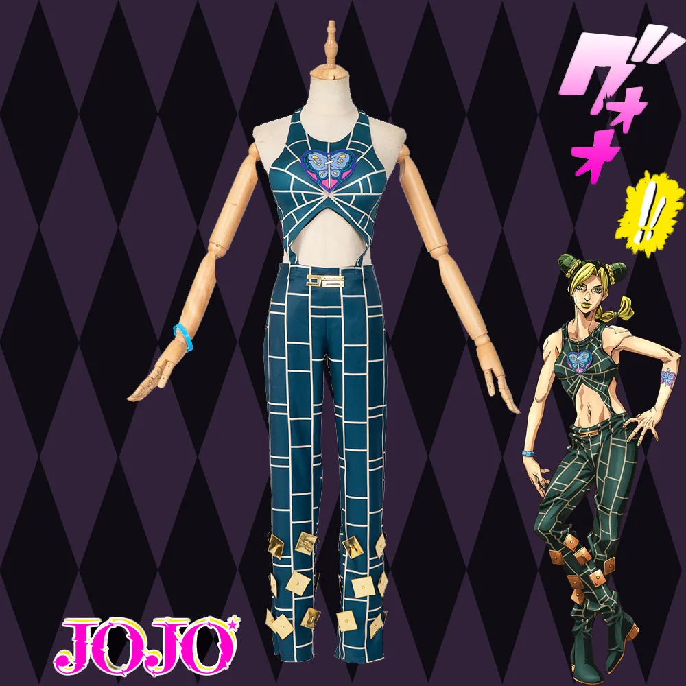 Gvavaya Game Cosplay JoJo's Bizarre Adventure Cosplay Jolyne Cujoh Cosplay Costume