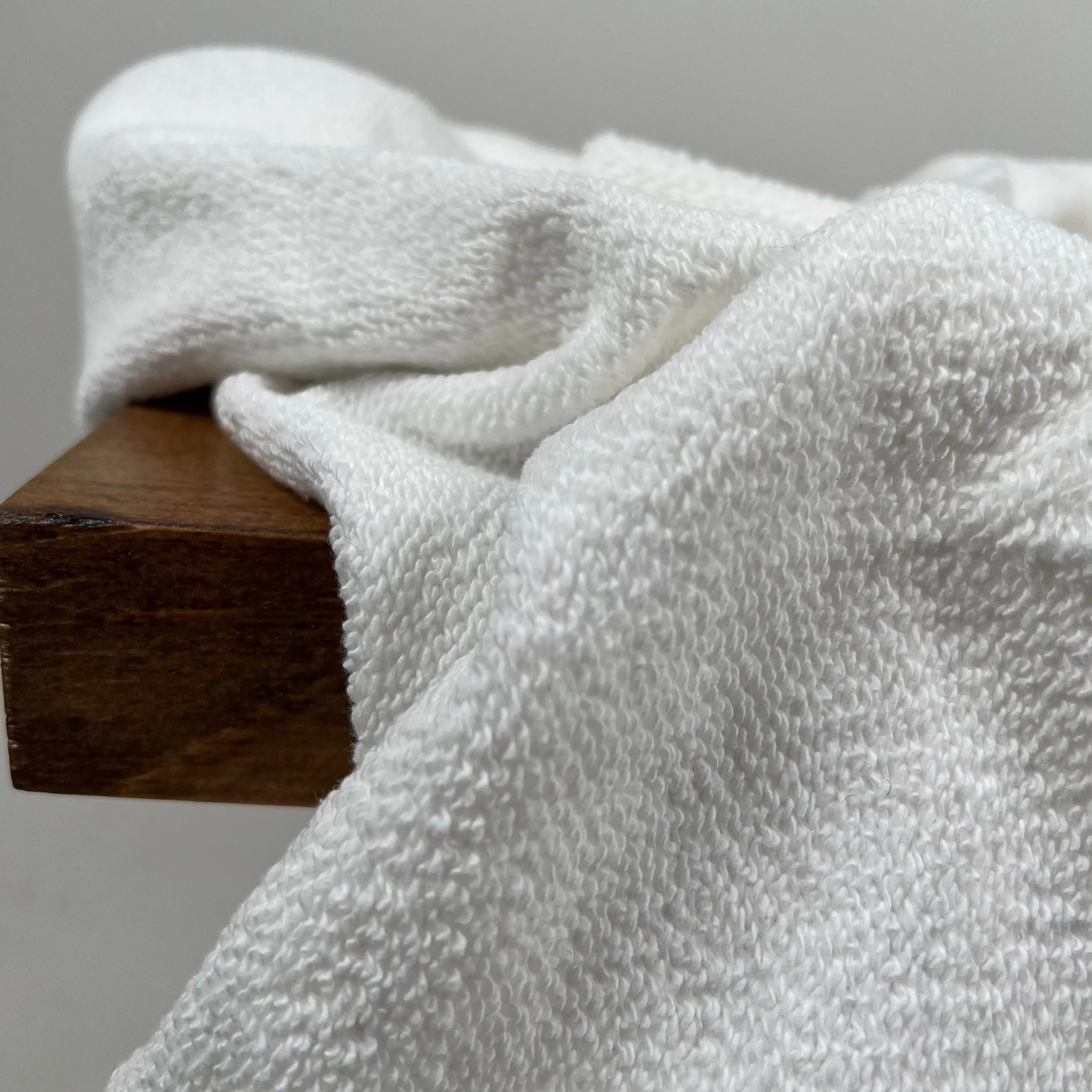 Heavyweight Organic Cotton Terry - Grown & Made in USA - Peroxide White (PFD)