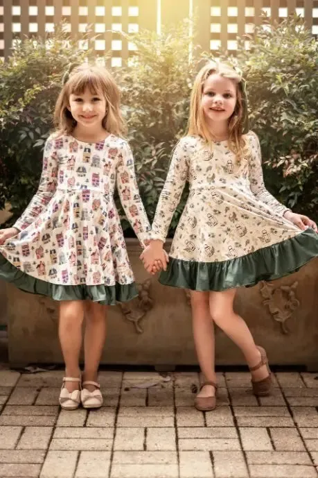 Holiday Village Printed Reversible Dress