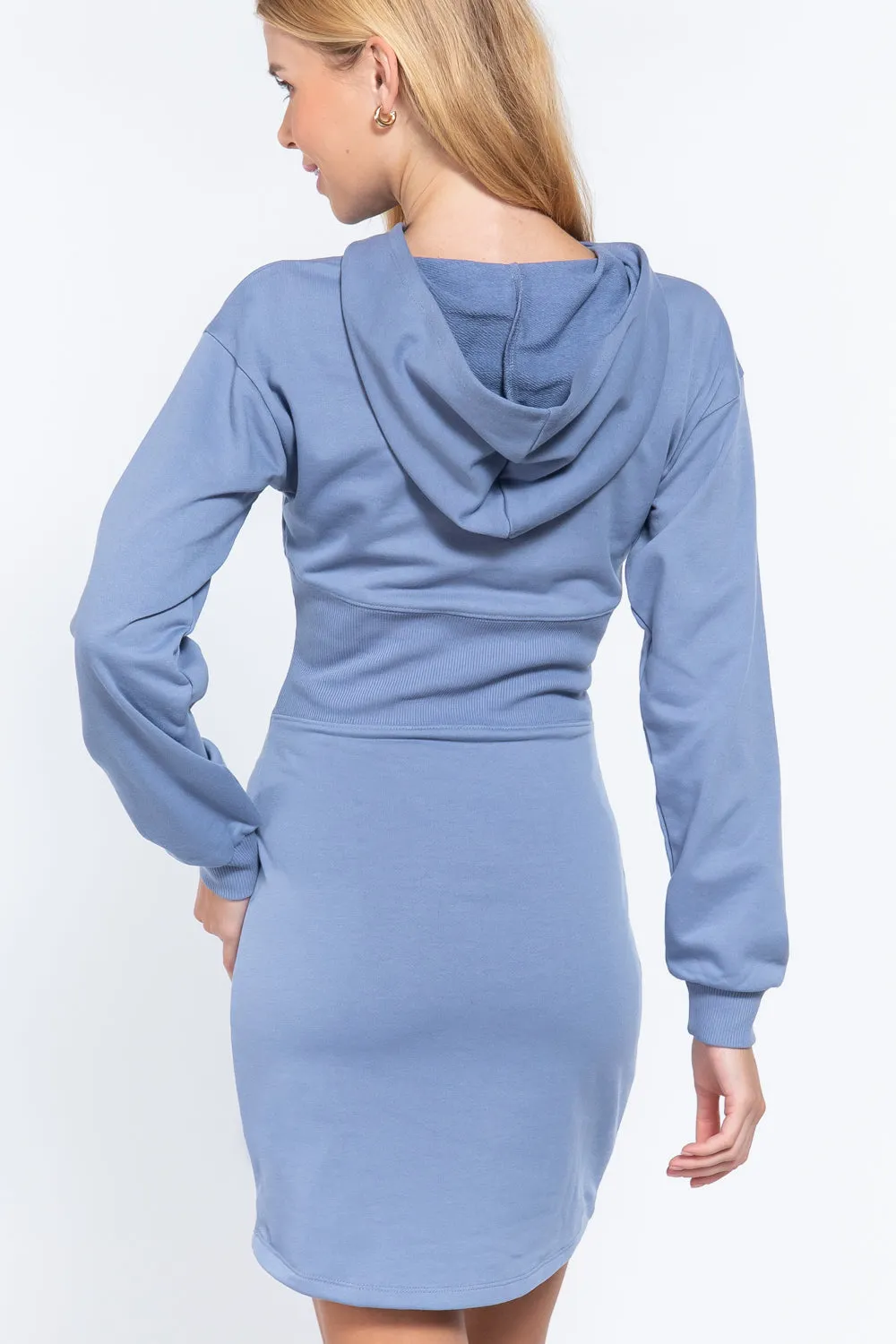 Hoodie French Terry Mini Dress