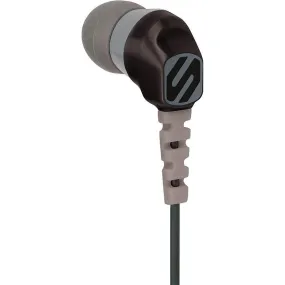 HPS200BKGY Noise Isolation Earbuds w/ Earhooks, Black/Gray