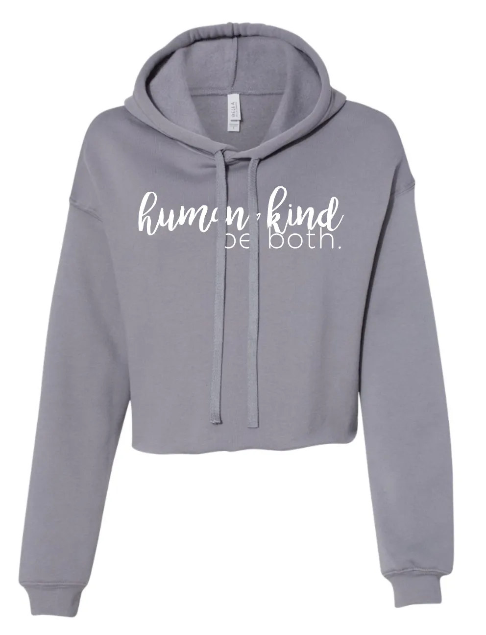 Human Kind Ladies Cropped Hooded Sweatshirt
