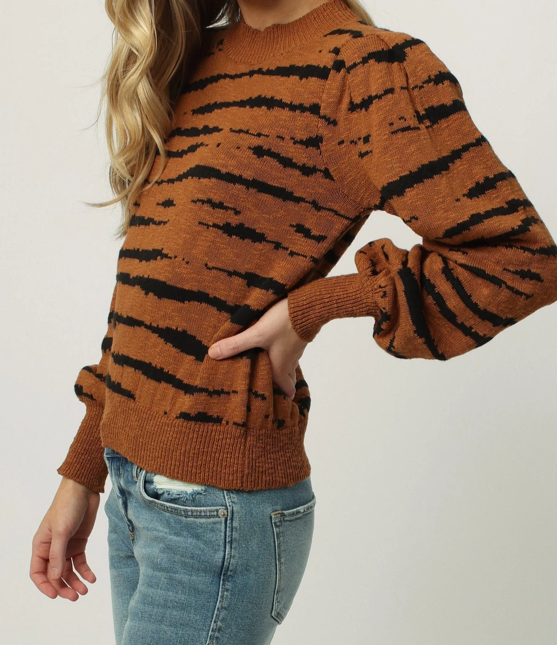 JASMINE LONG SLEEVE SWEATER TIGER