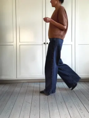 JEANS MID WAIST STRAIGHT LEG - WASHED BLACK